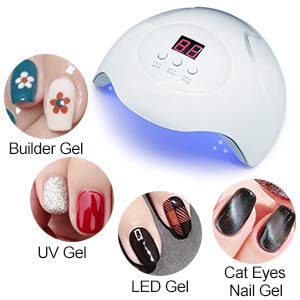 USB UV Led Nai Lamp,LKE Nail Art Equipment 36W Nail Dryer USB Curing Lamp for Gel Nails Toe Nails DIY Nail Art Accessories(Not include adapter)