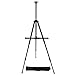 Easel, Berland Black Aluminum 71 Inches Tall, Portable, Lightweight and Sturdy Telescoping Tripod for Tabletop or Floor - Perfect for Field, Display and Presentation - Includes Carry Bag