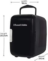 Russell Hobbs Mini Cooler 4L 6 Can AC DC Portable Cooler Warmer Retro Black view 12