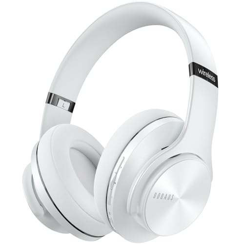DOQAUS Bluetooth Kopfhörer Over Ear,90 Std Kopfhörer Kabellos Bluetooth mit 3 EQ-Modi HiFi Stereo Faltbare Headset mit Mikrofon weiche Ohrpolster Wire