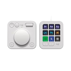 ロジクール MX クリエイティブ コンソール KXCCPG 左手デバイス キーパッド ダイヤルパッド ペイルグレー 国内正規品