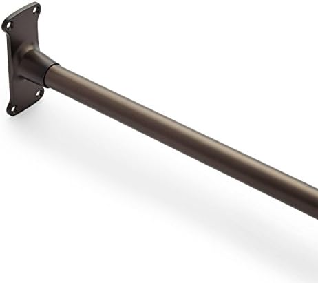 Naiture 18-1/2" x 26" x 18-1/2" Aluminum Neo-Angle Shower Rod and Ceiling Support Oil Rubbed Bronze Finish