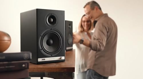 Audioengine HD6 Premium 24 Bit Bookshelf Speakers - Wireless 150W Bluetooth Speakers - Powerful Home Music System - Home Theater Systems, Studio Monitors