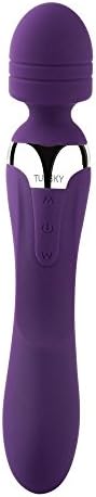 Vibration Wand, TUPSKY Waterproof USB Rechargable Electric Handheld Silicone Vibrating Rod Magic Massager, Therapeutic Wand Massager for Muscle Aches in the Back, Neck and Shoulder (Purple)
