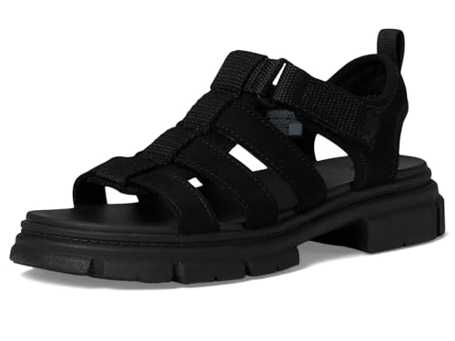 UGG Girls Ashton Multistrap Fisherman Sandal, Black, 13 Little Kid US