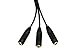 CERRXIAN 3.5mm Headphone Splitter, 1FT 3.5mm Stereo Audio AUX Cable 3.5mm Stereo Male to 3 x Female 1 Input 3 Output Stereo Audio AUX Splitter Y Cable