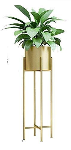 Metal Plant Stand, Gold, standard