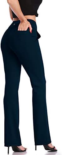 blue bootleg trousers
