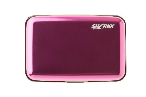 SHARKK RFID Blocking Wallet Aluminum Wallet Card Holder Identity Theft Protection Card Case Pink