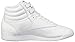 Reebok Women's Freestyle Hi Walking Shoe, White/Silver, 8 M US