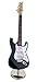 Broadway Gifts Black Electric Guitar Miniature Replica W/Case Musical Music Instrument Decor Gift