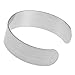 Jili Online Stainless Steel Unfinished Blank Bangle Setting Cuff Bracelet for Jewelry Making Craft - Silver, 2cm