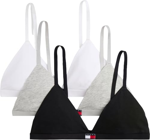 Donna Reggiseni a Triangolo Confezione da 3 con Logo, Multicolore (Grey Ht/Black/White), XS