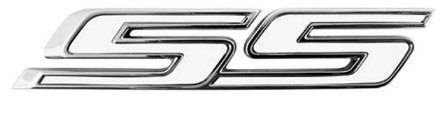 SS Super Sport Front Grill White Chrome Emblem Badge Decal