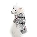 KOOLTAIL Horn Button Dog Sweater for Medium Dogs Cute Pet Clothes for Winter, Grey M