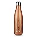 MIRA 17 Oz Stainless Steel Vacuum Insulated Water Bottle - Double Walled Cola Shape Thermos - 24 Hours Cold, 12 Hours Hot - Reusable Metal Water Bottle - Leak-Proof Sports Flask - Wood