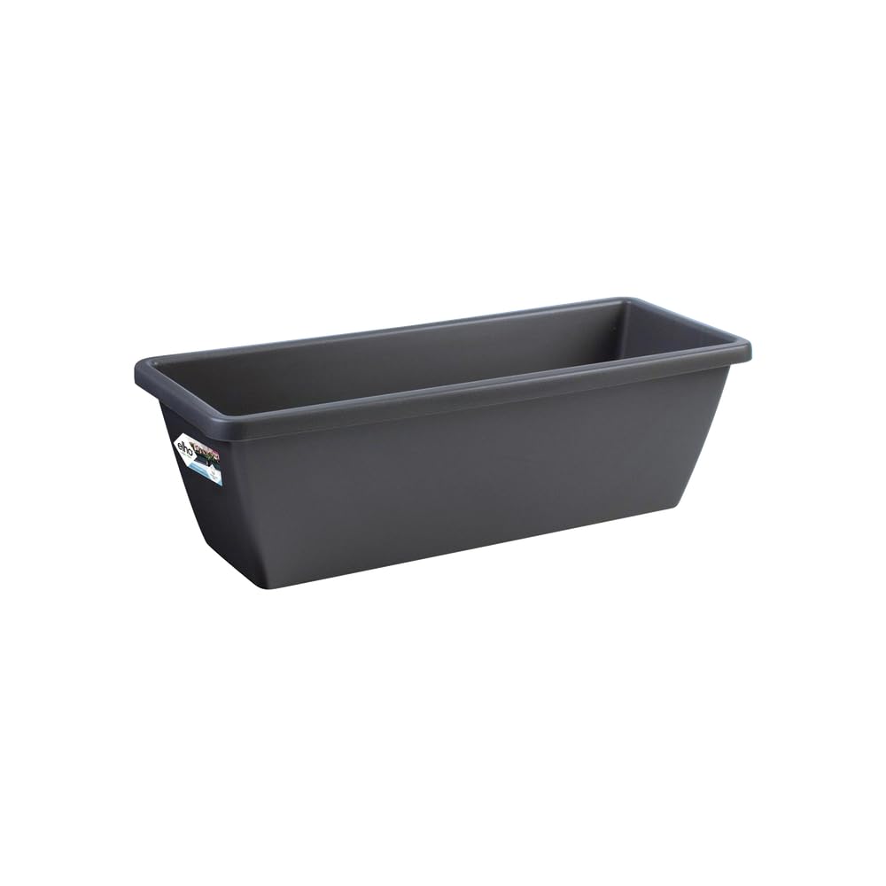 elho Barcelona Trough 90 - Planter for Balcony & Outdoor - Ø 89.8 x H 16.0 cm - Black/Anthracite — image 1