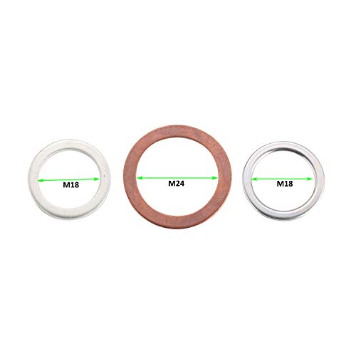 12pcs Transfer and Differential Fill/Drain Plug Gaskets Fit for Toyota