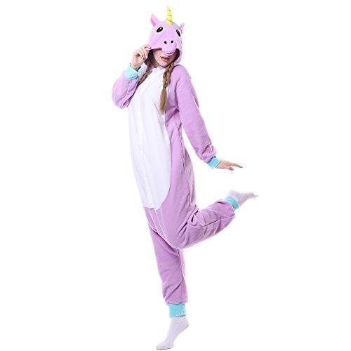 ZEALOVE Adult Blue Kigurumi Unicorn Onesie Pajamas Cosplay Costumes Animal Outfit
