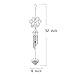 CREATIVE DESIGN Pet Memorial Wind Chime, 32''H Paw Prints Pet Remembrance Wind Chimes, Sympathy Gift a Grieving Pet Owner