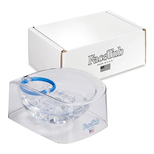 The FaceTub Face Ice Bath Bowl with Breathing Tube, Face Tub Ice Bowl for Cold Therapy to Support Skin Health & Relaxation, FaceTub for Facial Bath Cold Plunge, Vagus Nerve Stimulator Made in the USA