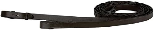 Paris Tack English Flat Laced Reins, Full Horse, Havana