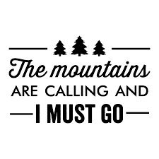 Chase Grace Studio The Mountains Are Calling And I Must Go Hiking Adventure Vinyl Decal Sticker|BLACK|Cars Trucks Vans SUV Jeeps Laptops Wall Art|6.5