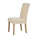 Deconovo Modern Elastic Spandex Parson Chair Slipcovers Easy to Clean Stretch Chair Covers for Dining Room Set of 2 Beige