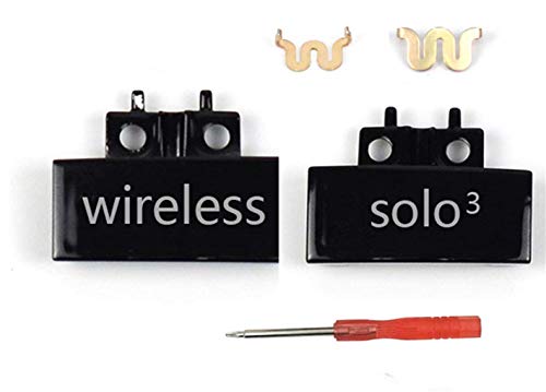 Replacement Headband Connector +Headband Screws Repair Parts Kit for Beats Solo 3 3.0 & Solo 2 Wireless Over Ear Headphone (Not fit Solo 2 Wired) (Connector Pin-Black)