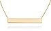 GlitterLounge Horizontal Bar Necklace .925 Sterling Silver Gold Tone Finish 16