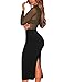 J&Design Women Green Sheer Mesh Long Sleeve Mok Neck Jumpsuit BodysuitsX-LargeGreen
