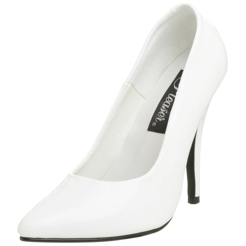 Pleaser Women's Seduce-420 Pump,White Patent,15 M