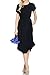 iconic luxe Women's Short Sleeve Flare Midi Dress with Pockets