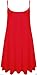 ZJ Clothes Womens Plain Sleeveless Cami Strappy Swing Dress
