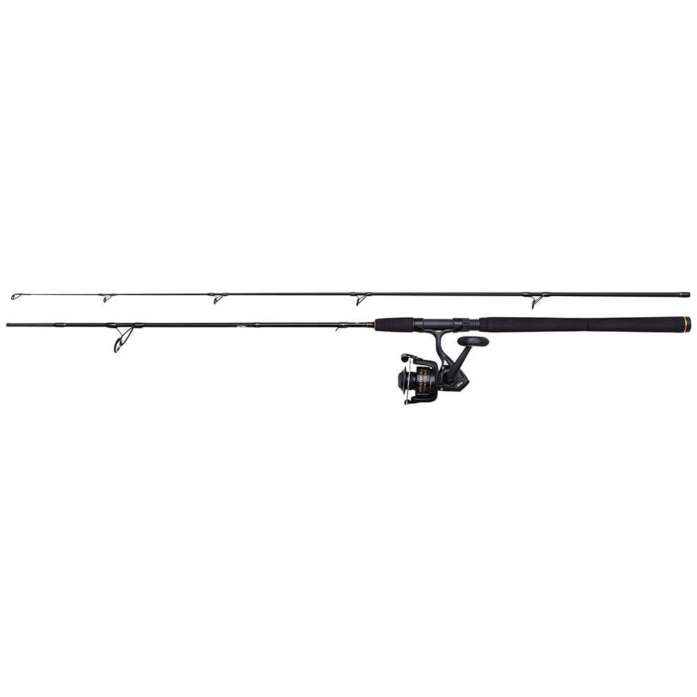 PENN Wrath II Spinning Combo, Sea Spinning Rod and Reel combo, Spinning Combos, Sea Fishing, Seabass, Unisex, Black, 2.13m, 10-30g