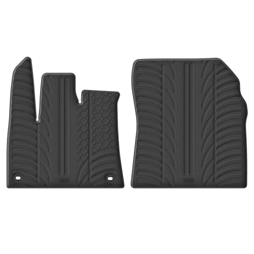 Gledring Set of rubber mats compatible with Citroën Berlingo/Opel Combo E/Peugeot Partner Cargo/Toyota Proace City 9/2019- (T profile 2 pieces + oval mounting clips)