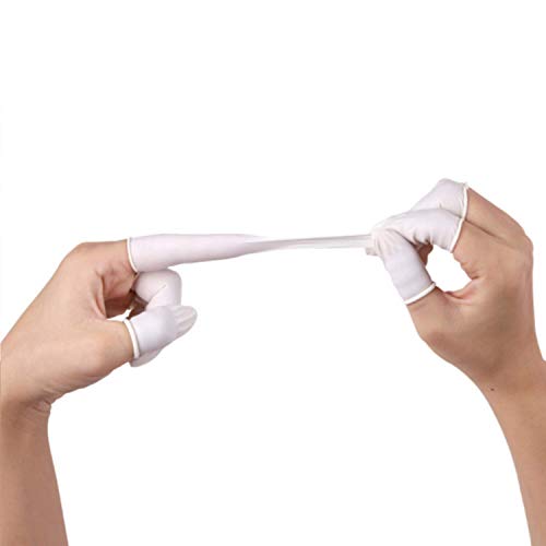 Hulless Medium Latex Finger Cots Anti Static Rubber Fingertip