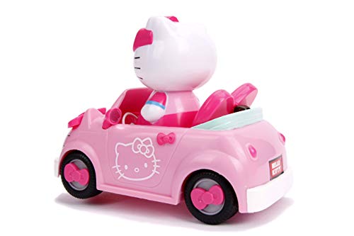 Dickie Toys Hello Kitty Convertible IRC Vehicle, RC Fahrzeug, Ferngesteuertes Auto mit Infrarot Fernbedienung, fährt vorwärts-gerade, rückwärts-Kurve, inkl. Figur, 17,5 cm – Bild 4