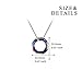 AOBOCO Circle Crystal Necklace 925 Sterling Silver Volcano Crystal Pendant Necklace for Women Volcanic Jewelry for Women Christmas Birthday Holiday Gifts (Dia 0.78