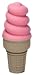 SweeTooth Ice Cream Cone Shaped Baby Teether - Pretty Pink