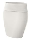 J.TOMSON Women's Solid & Print Mini Skirt w/ Elastic Waist IVORY XL