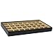 WOLF VAULT Tray Earring Insert, Beige - Includes 32 Earring Compartments - Stackable - Anti-Tarnish LusterLoc Lining - Prevents Jewelry Discoloration + Tarnishing