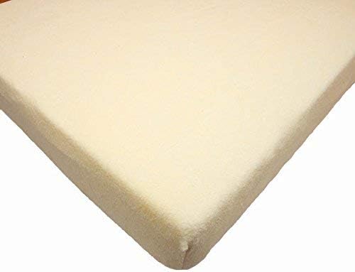 Baby Comfort Terry Fitted Sheet for 140x70 cm Toddler Cot Bed (Cream)