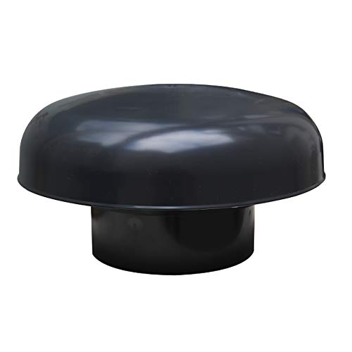 First Plast CDV160A Cappello di Ventilazione Testa Esalatore, nero, diametro 160 mm