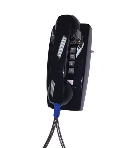 Cortelco 2554-ARC-BK 255400arc20m Wall Phone W/armored Cord