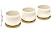 Stylish Ceramic Succulent Planters By EcoPlant - Modern Set Of 3 Mini Flower Pots With Practical Bamboo Draining Tray - Decorative Cactus Planter Pots - Elegant Ceramic Plant Pots For Home Decoration