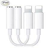 Headphone Adapter for Phone Adapter to 3.5mm Converter Earphone Adapter for Phone 7/7 Plus Accessories Headphone Cable Splitter Audio Jack Headphone Cable Earbud Adapter Support iOS