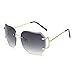 JOJO'S SECRET Oversized Square Sunglasses Metal Frame Flat Top Sunglasses JS009 (Gold/Transparent Red+Gold/Pink, 2.48)