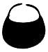 The No Headache Visor-Midsize, Black