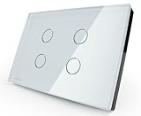 US/AU Standard, Touch Screen Switch, VL-C304-81, Crystal Glass Panel, Wall Light Touch Switch+ LED Indicator